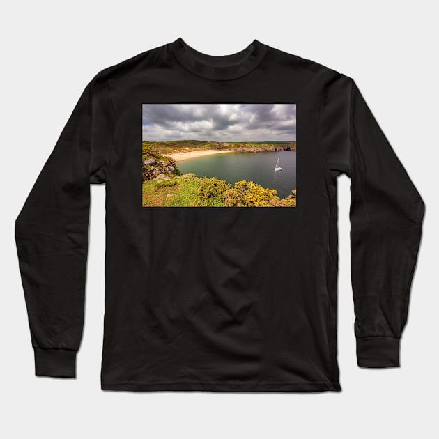 Barafundle Bay, Pembrokeshire Long Sleeve T-Shirt by dasantillo